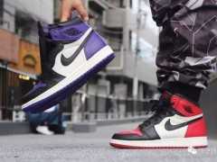 AJ1黑紫腳趾黑綠腳趾細節介紹Air Jordan 1