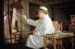 他帶領英國取得第二次世界大戰勝利，同時也是業餘畫家
